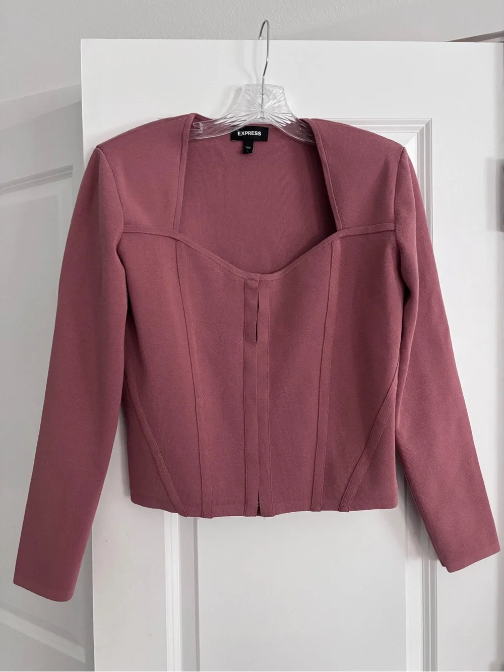 Express Women's Mauve Structured Corset style top L